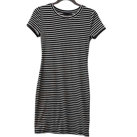 Abercrombie and fitch black and white striped jumper dress, size small - Picture 1 of 10